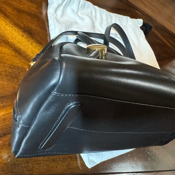 Proenza Schouler Black and Gold Satchel with Structured Design - Picture 6 of 8